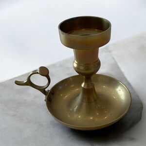 Elegant Brass Candle Holder
